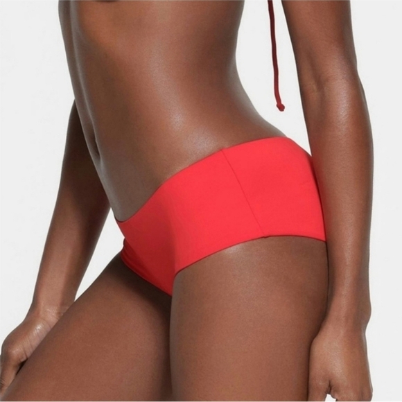 Skims Swim Hipster Bikini Panty Bottoms Ruby Red Small NWT - Picture 5 of 7